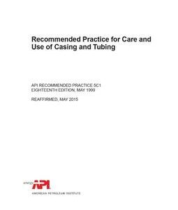 API RP 5C1 (R2020)