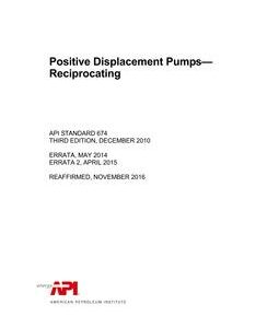 API Std 674 (R2016)