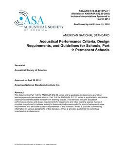 ASA S12.60 Part 1