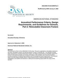 ASA S12.60 Part 2