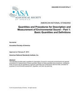 ASA S12.9 Part 1