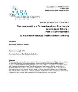 ASA S1.11 Part 1