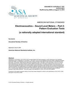 ASA S1.4 Part 2