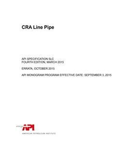 API Spec 5LC (R2020)