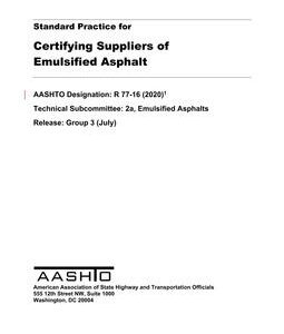AASHTO R 77