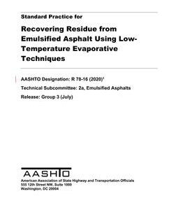 AASHTO R 78