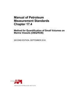 API MPMS Chapter 17.4