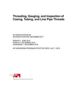 API Spec 5B