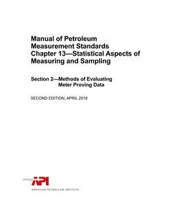 API MPMS Chapter 13.2