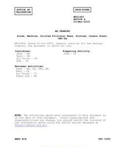 MIL MS51483 Notice 4 - Validation 3