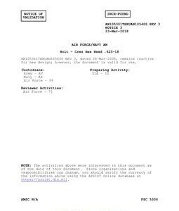 MIL AN105301THRUAN105400-3 Notice 3 - Validation 2