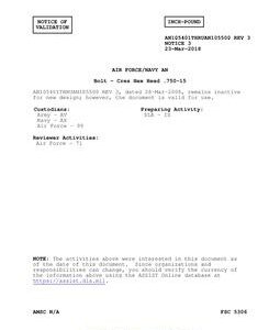 MIL AN105401THRUAN105500-3 Notice 3 - Validation 2