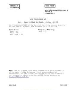MIL AN107101THRUAN107200-3 Notice 3 - Validation 3