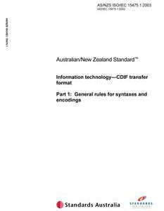 AS/NZS ISO/IEC 15475.1