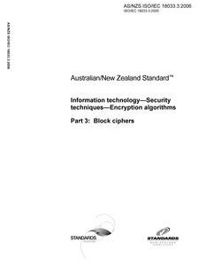 AS/NZS ISO/IEC 18033.3