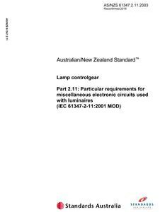 AS/NZS 61347.2.11
