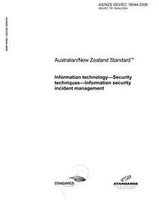 AS/NZS ISO/IEC 18044