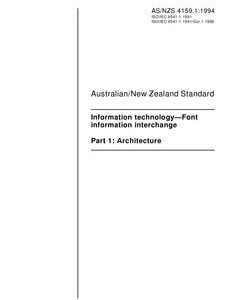 AS/NZS 4159.1