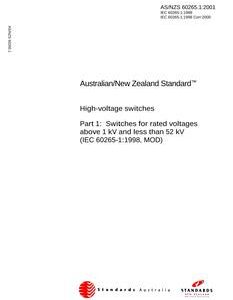 AS/NZS 60265.1