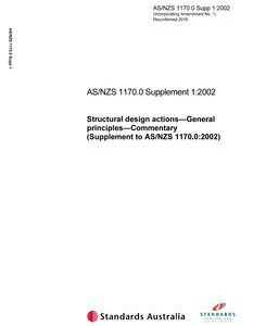 AS/NZS 1170.0 SUPP 1