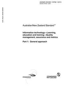 AS/NZS ISO/IEC 19796.1