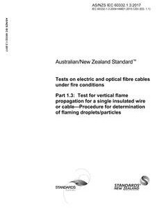 AS/NZS IEC 60332.1.3