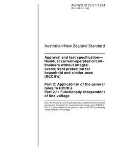AS/NZS 3175.2.1