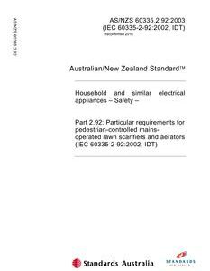 AS/NZS 60335.2.92
