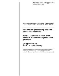 AS/NZS 4802.1 SUPP 2