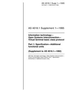 AS 4018.1 SUPP 1
