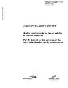 AS/NZS ISO 3834.1