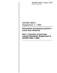 AS/NZS 4802.1 SUPP 1