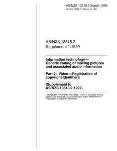 AS/NZS 13818.2 SUPP 1