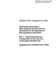 AS/NZS 4153.1 SUPP 2