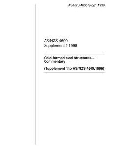 AS/NZS 4600 SUPP 1