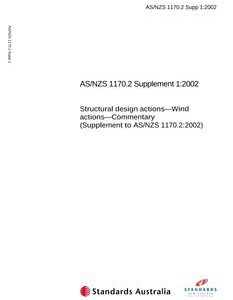 AS/NZS 1170.2 SUPP 1