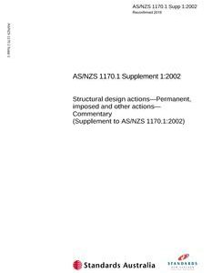 AS/NZS 1170.1 SUPP 1