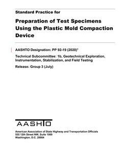 AASHTO PP 92