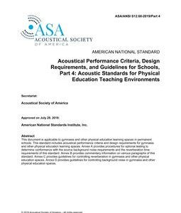 ASA S12.60 Part 4