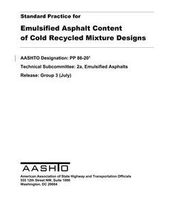 AASHTO PP 86