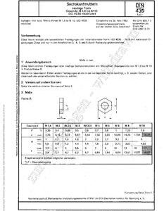 DIN 439-1 - DRAFT