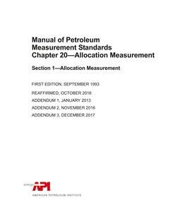 API MPMS Chapter 20.1 (R2016)