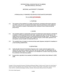 IAPMO PS 113