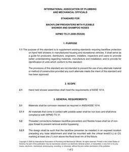 IAPMO TS 21