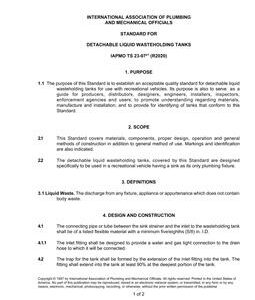 IAPMO TS 23