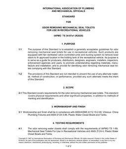 IAPMO TS 34